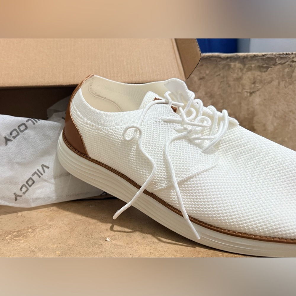 VILOCY Men's Fashion Dress Sneakers Casual Walking Shoes Business Lightweight